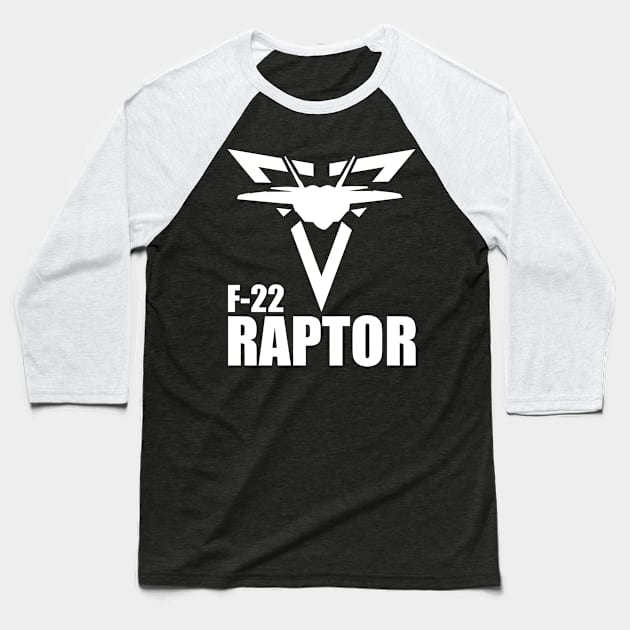 F-22 Raptor Baseball T-Shirt by TCP